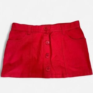 Vintage Y2K Roxy red denim mini skirt